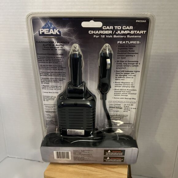vintage Peak PKC0AR car to car charger jump-start for 12 volt battery systems - Picture 4 of 4